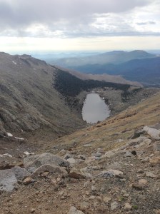 There are bighorn sheep on this side of the lake if you look closely 