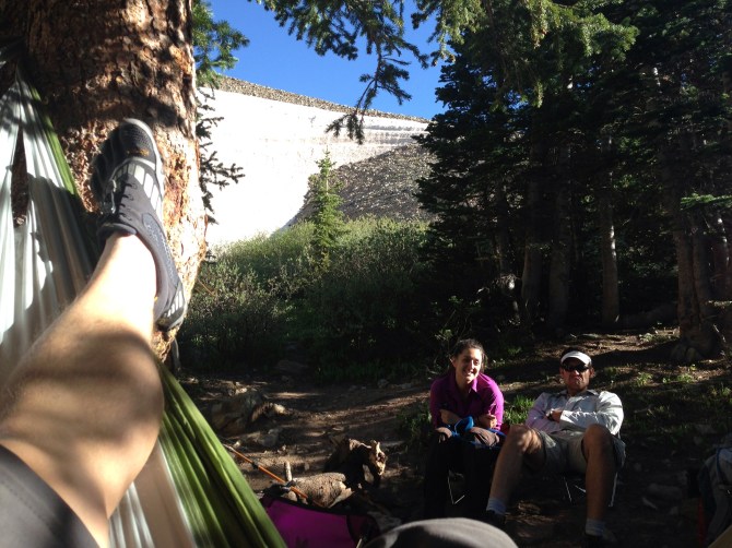 We relaxed for a few minutes after setting up camp