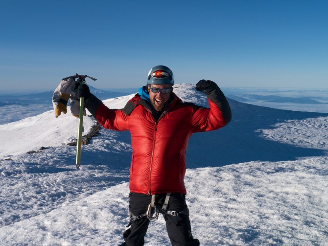 Yours truly very happy to be standing on top of this mountain 