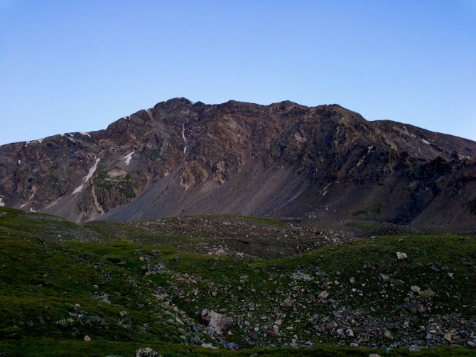 Sun begins to warm the mountain.  