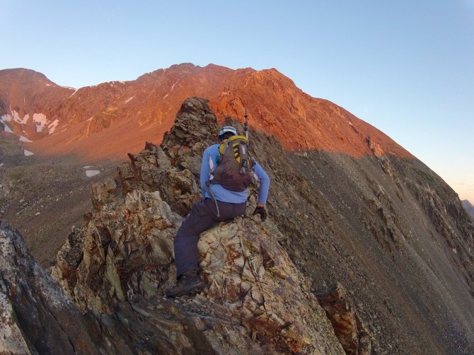 Half resting half using sloppy climbing technique. 