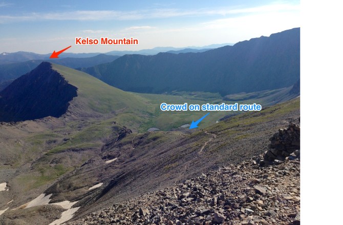 A look at Kelso Mountain from the standard route