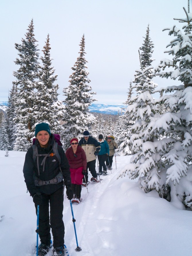 The group nears timberline