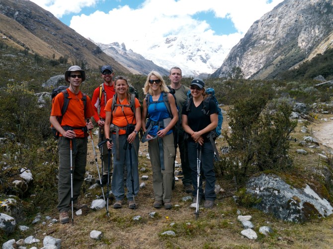 The group a little ways below base camp (around 14,000 ft)