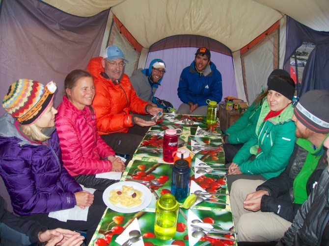 Our Mess tent at base camp.