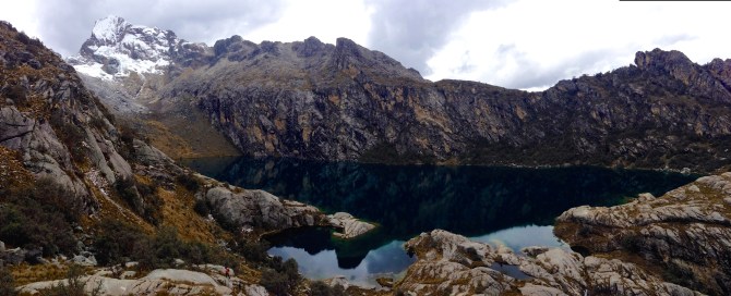 Laguna Churup.  Charup is the mountain in the background.  Elevation 14,500
