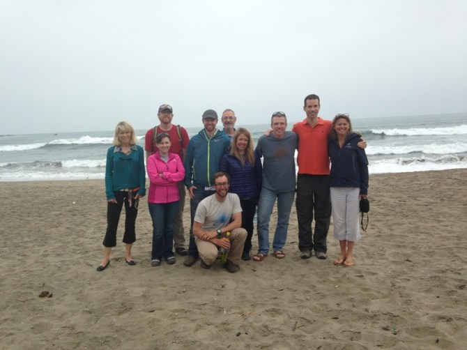 The climbers from left to right. Lucy, Dan and Angie, Me, George, Kim, Victor, Magnus (my tentmate), and Correl.  in the center is one of the Guides Robby.  
